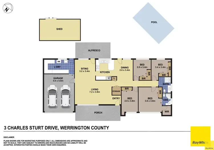 Floorplan of Homely house listing, 3 Charles Sturt Drive, Werrington County NSW 2747