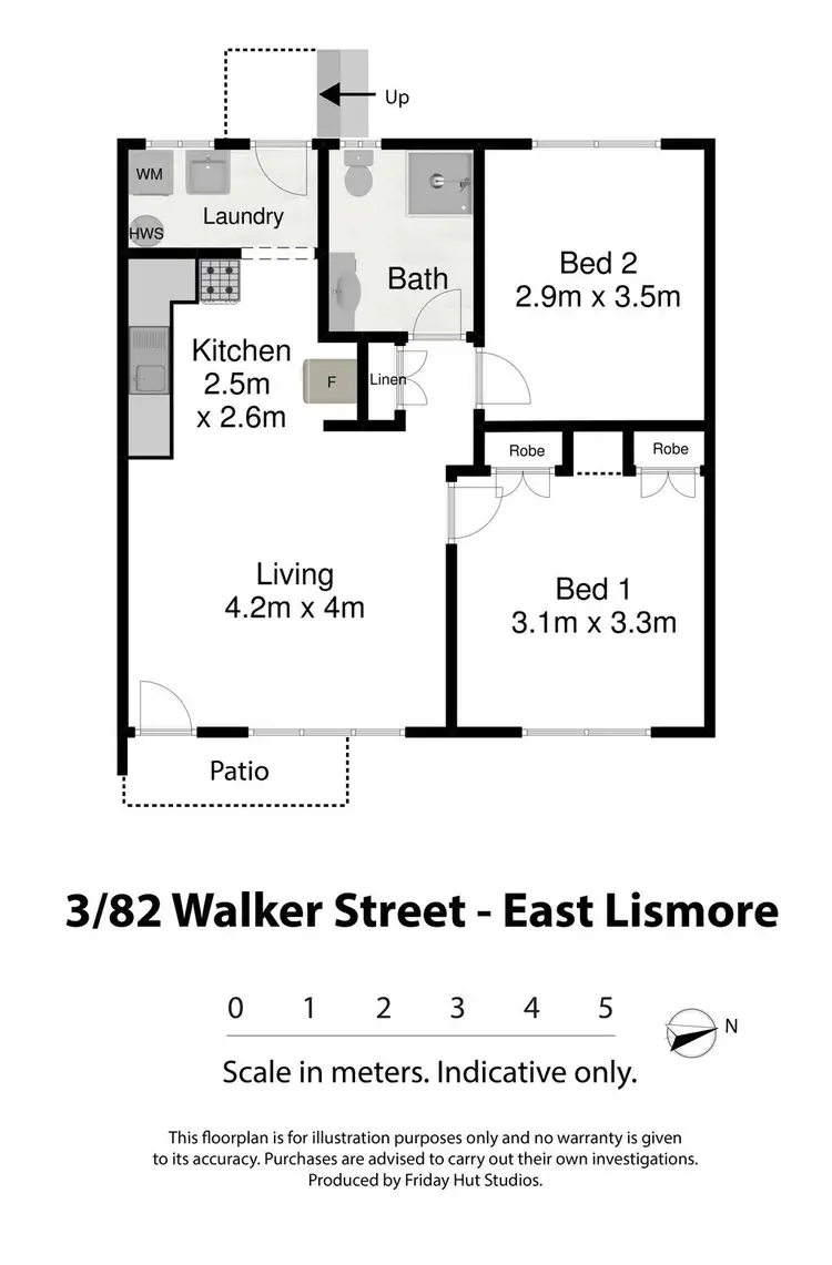 Floorplan of Homely unit listing, Unit 3/82 Walker Street, East Lismore NSW 2480