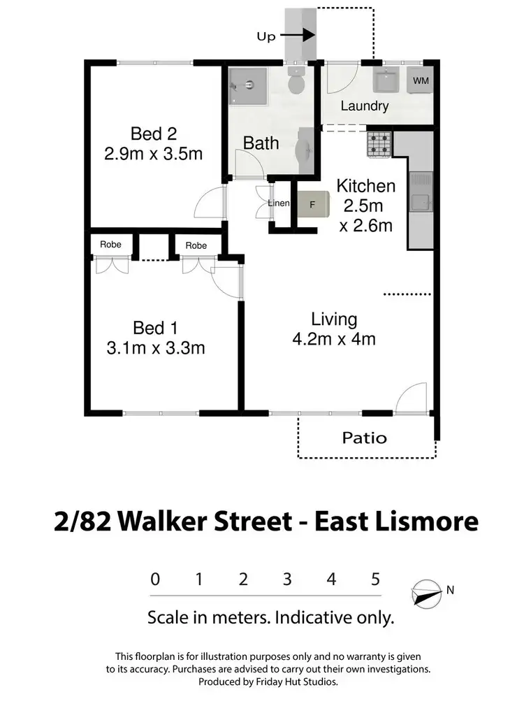 Floorplan of Homely unit listing, Unit 2/82 Walker Street, East Lismore NSW 2480