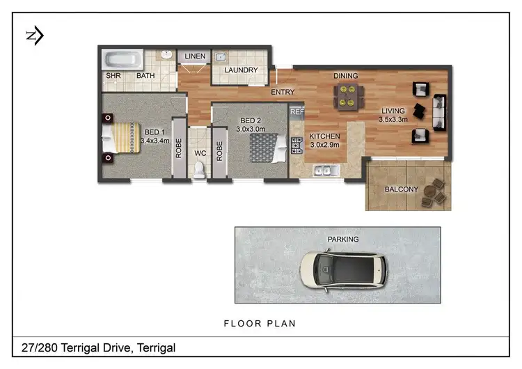 Floorplan of Homely apartment listing, 27/280 Terrigal Drive, Terrigal NSW 2260