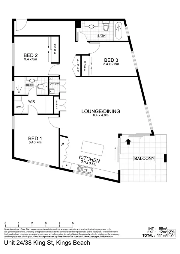 Floorplan of Homely unit listing, Unit 24/38 King Street, Kings Beach QLD 4551