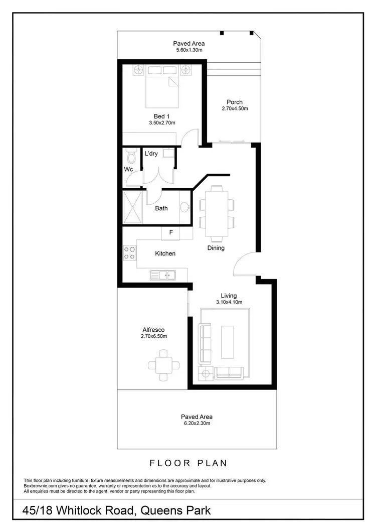Floorplan of Homely apartment listing, 45/18 Whitlock Road, Queens Park WA 6107