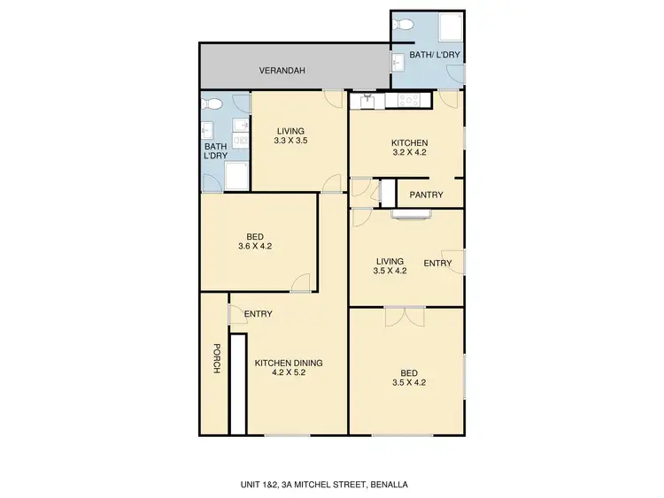 Floorplan of Homely house listing, 1/2 3A Mitchell Street, Benalla VIC 3672