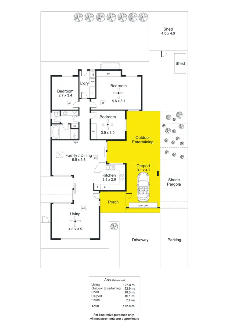 Floorplan of Homely house listing, 16 Barossa Way, Woodcroft SA 5162