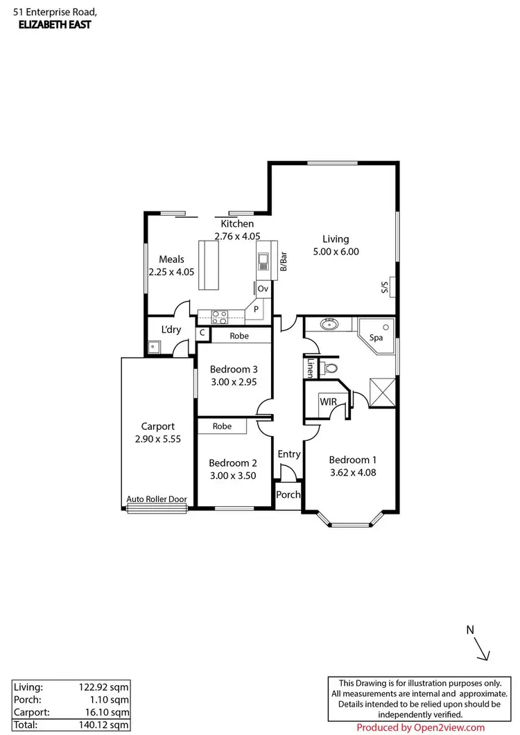 Floorplan of Homely house listing, 52 Enterprise Road, Elizabeth East SA 5112