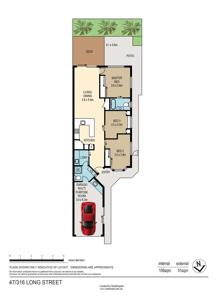 Floorplan of Homely townhouse listing, 47/316 Long Street East, Graceville QLD 4075