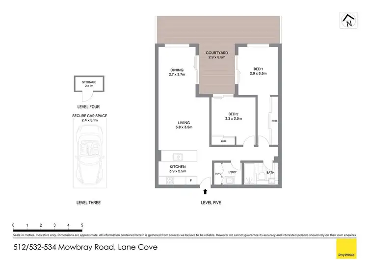 Floorplan of Homely apartment listing, 512/532-534 Mowbray Road, Lane Cove NSW 2066