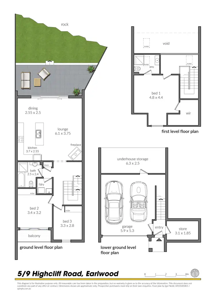 Floorplan of Homely townhouse listing, 5/9 Highcliff Road, Earlwood NSW 2206
