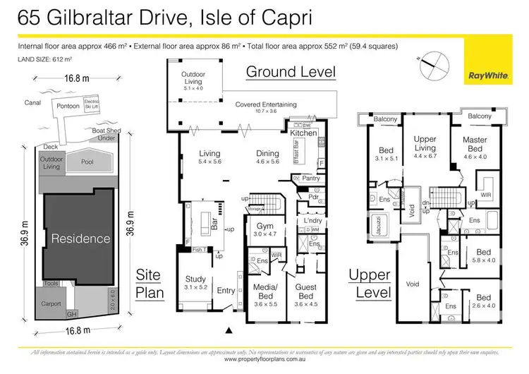 Floorplan of Homely house listing, 65 Gibraltar Drive, Isle Of Capri QLD 4217