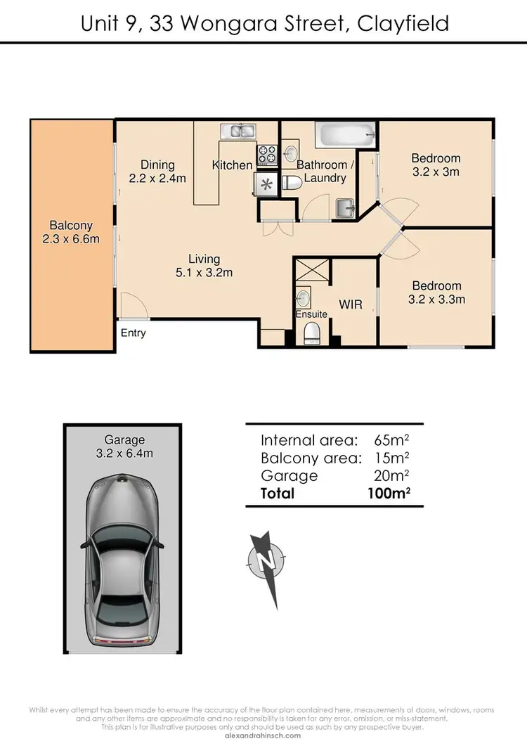 Floorplan of Homely unit listing, 9/33 Wongara Street, Clayfield QLD 4011
