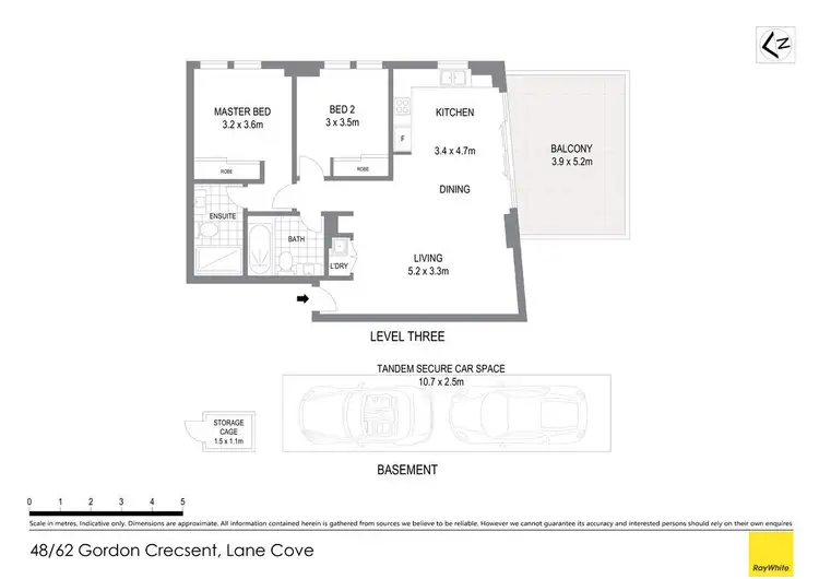 Floorplan of Homely apartment listing, 48/62-70 Gordon Crescent, Lane Cove NSW 2066