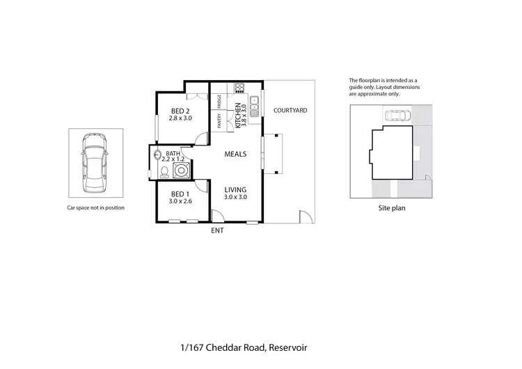 Floorplan of Homely unit listing, 1/167 Cheddar Road, Reservoir VIC 3073