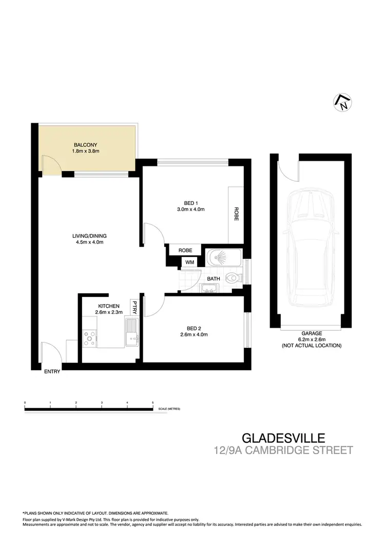 Floorplan of Homely apartment listing, 12/9a Cambridge Street, Gladesville NSW 2111