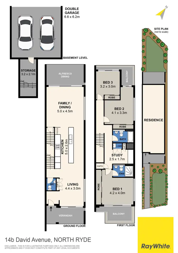Floorplan of Homely semi-detached listing, 14B David Avenue, North Ryde NSW 2113