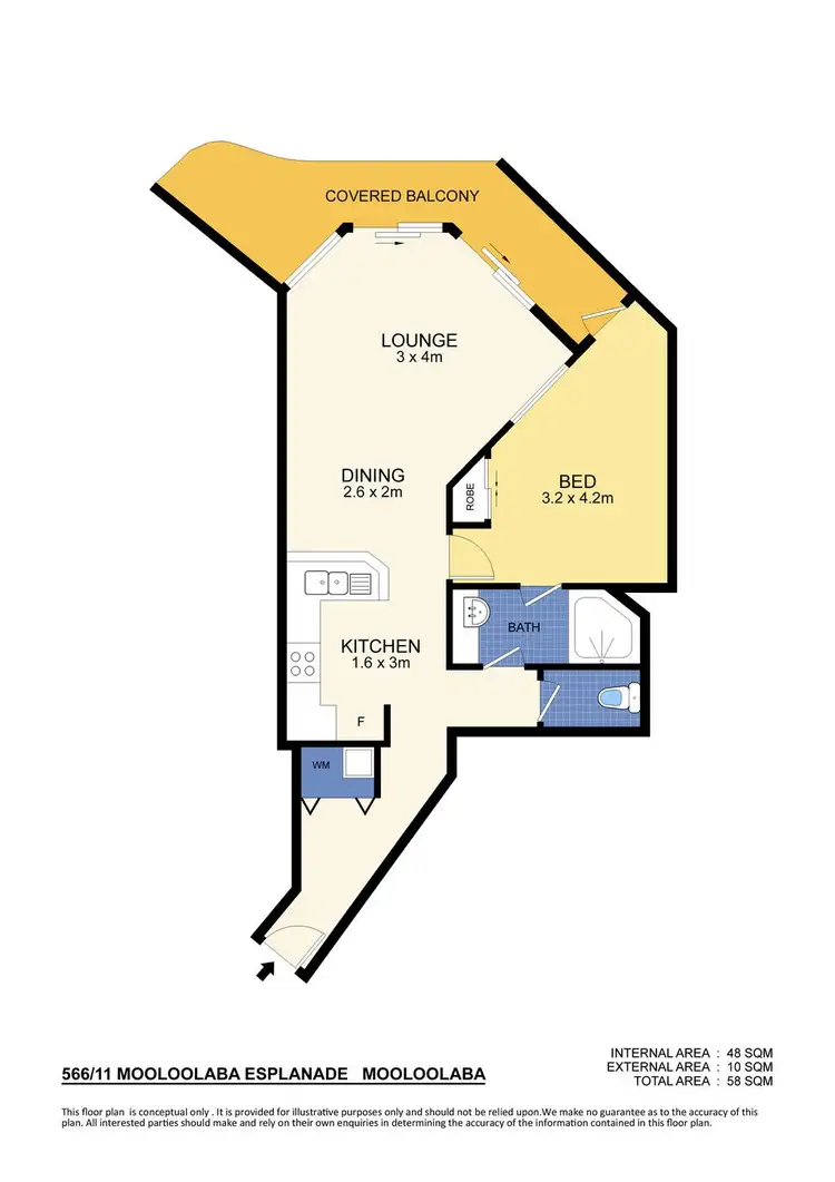 Floorplan of Homely unit listing, 566/11 Mooloolaba Esplanade, Mooloolaba QLD 4557