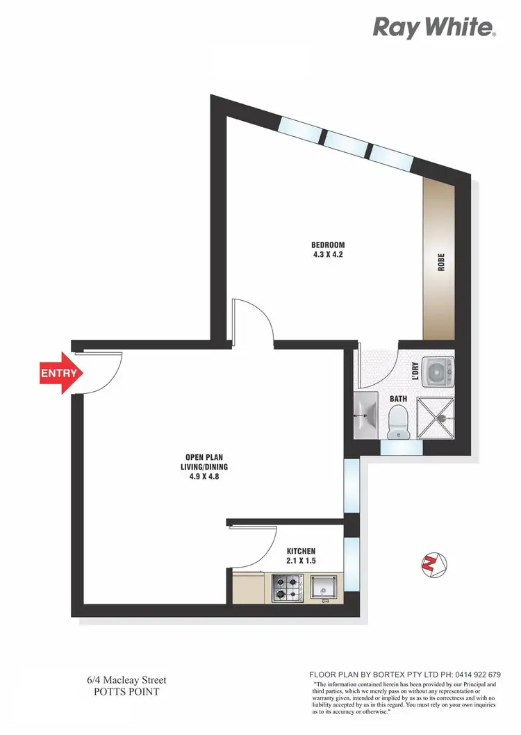 Floorplan of Homely apartment listing, 6/4 Macleay Street, Potts Point NSW 2011