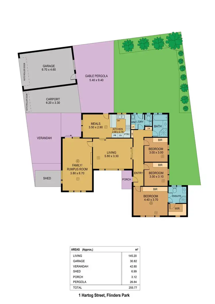 Floorplan of Homely house listing, 1 Hartog Street, Flinders Park SA 5025