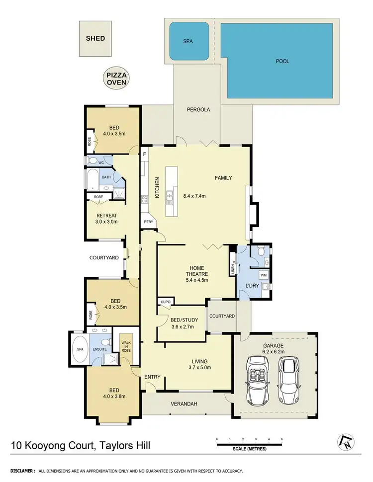 Floorplan of Homely house listing, 10 Kooyong Court, Taylors Hill VIC 3037