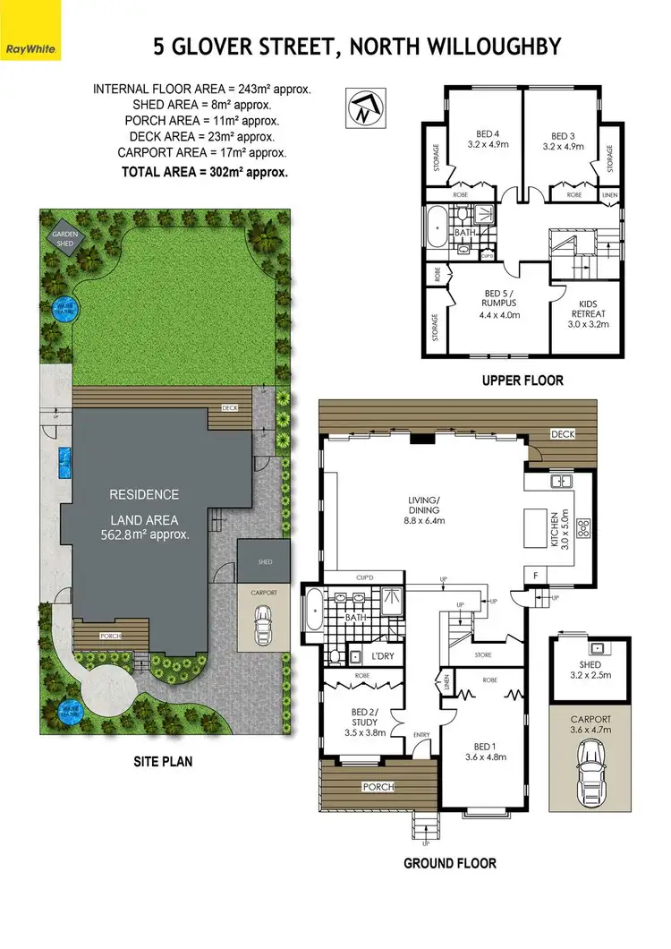 Floorplan of Homely house listing, 5 Glover Street, Willoughby NSW 2068