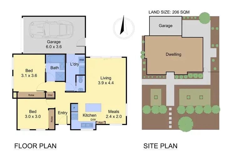Floorplan of Homely unit listing, 1/6 Di Palma Place, Bundoora VIC 3083