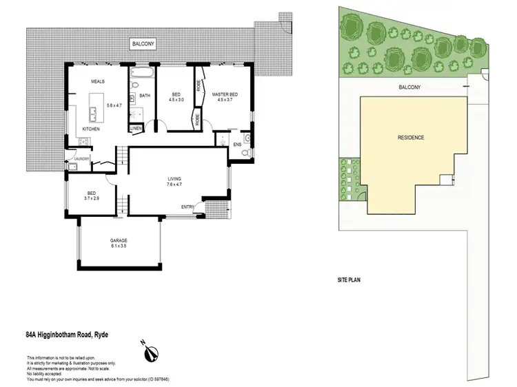 Floorplan of Homely house listing, 84A Higginbotham Road, Ryde NSW 2112