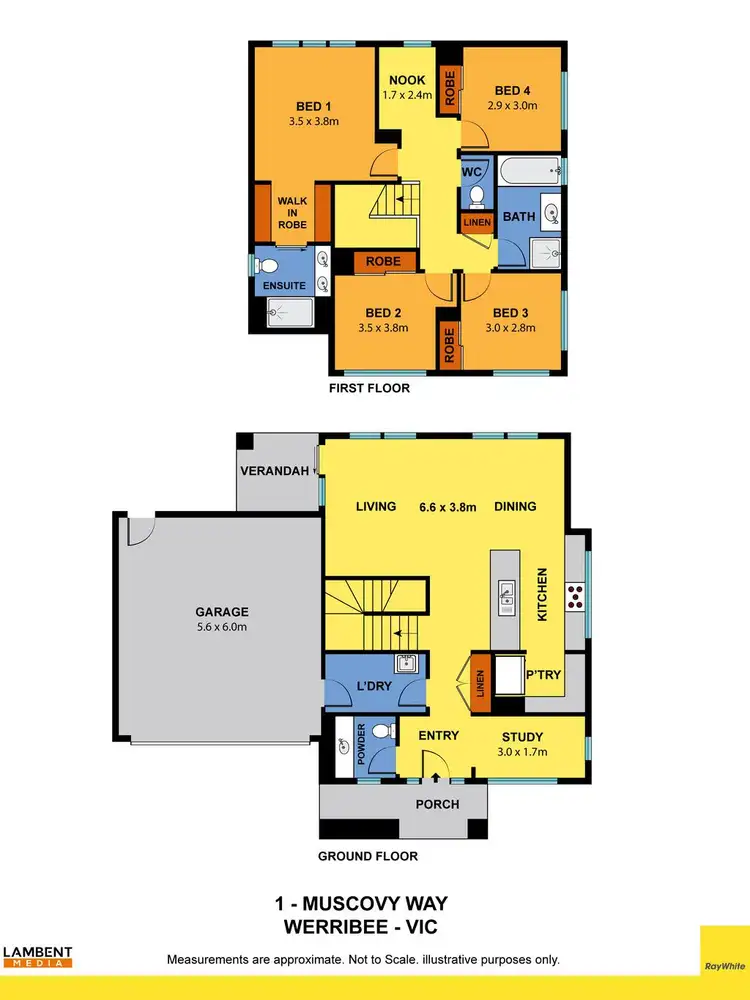 Floorplan of Homely house listing, 1 Muscovy Way, Werribee VIC 3030
