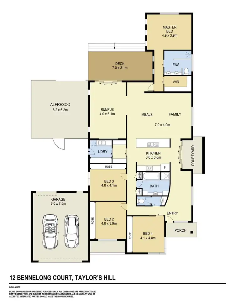 Floorplan of Homely house listing, 12 Bennelong Court, Taylors Hill VIC 3037
