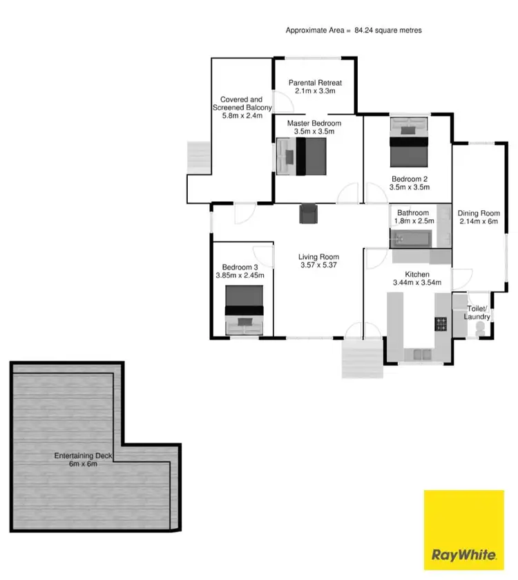 Floorplan of Homely house listing, 6 Bennett Street, East Ipswich QLD 4305