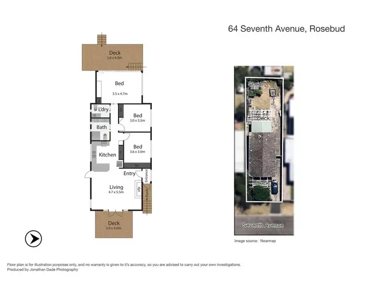 Floorplan of Homely house listing, 64 Seventh Avenue, Rosebud VIC 3939