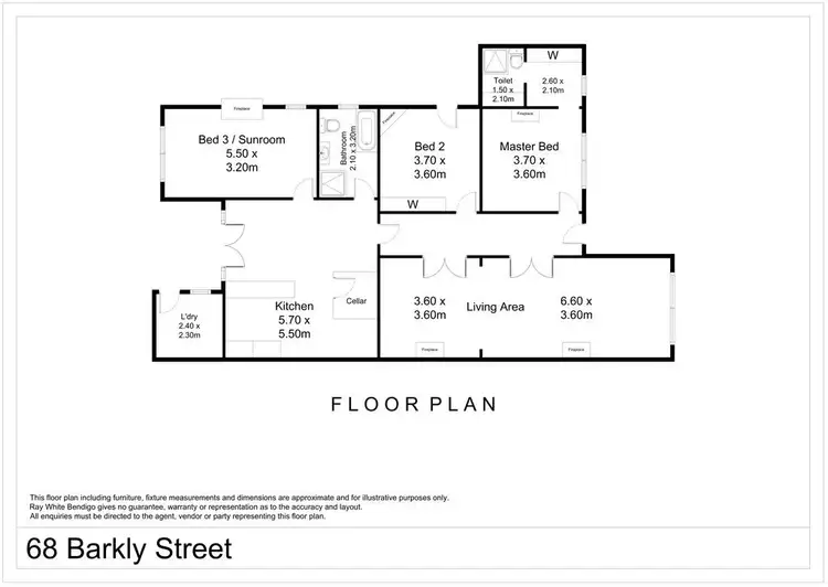 Floorplan of Homely house listing, 68 Barkly Street, Bendigo VIC 3550