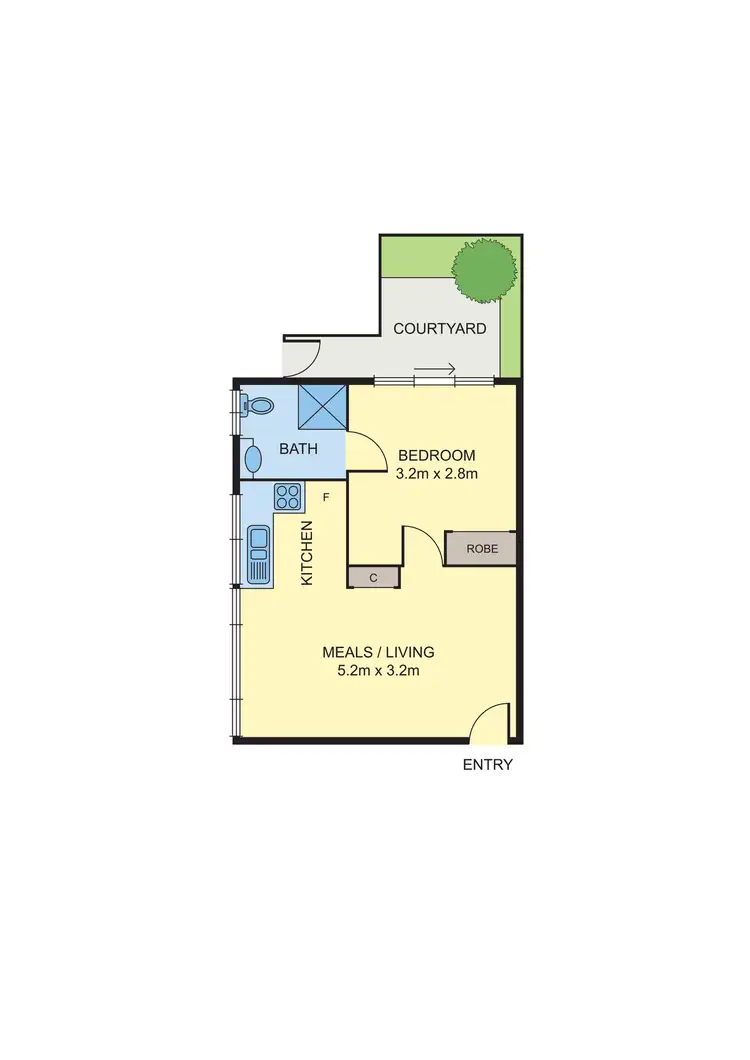 Floorplan of Homely apartment listing, 1/556 Moreland Road, Brunswick West VIC 3055