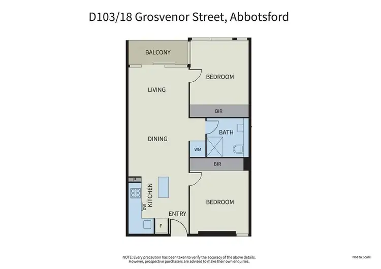 Floorplan of Homely apartment listing, D103/18 Grosvenor Street, Abbotsford VIC 3067