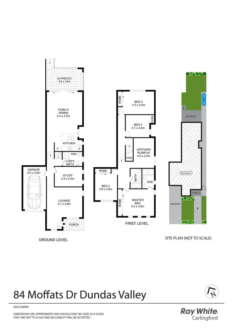 Floorplan of Homely semi-detached listing, 84 Moffatts Drive, Dundas Valley NSW 2117