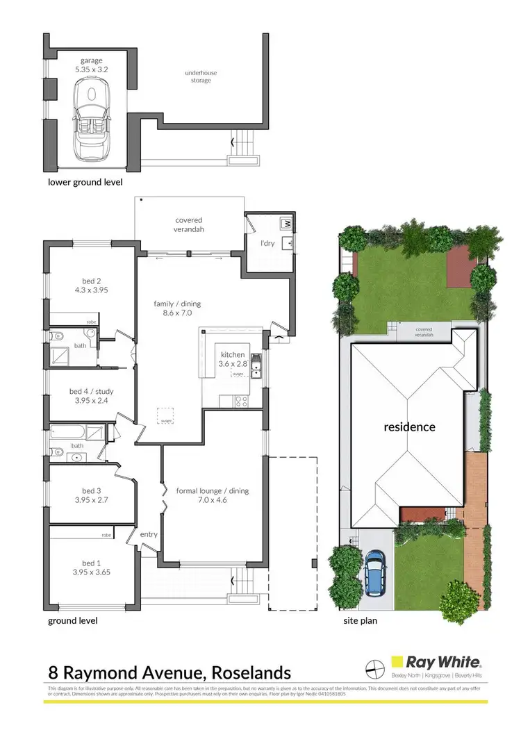 Floorplan of Homely house listing, 8 Raymond Avenue, Roselands NSW 2196