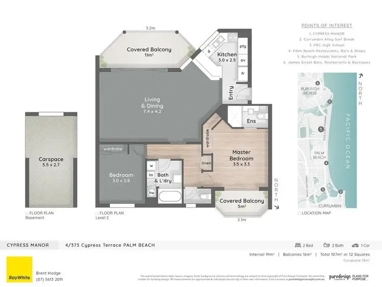 Floorplan of Homely unit listing, 4/373 Cypress Terrace North 'Cypress Manor', Palm Beach QLD 4221