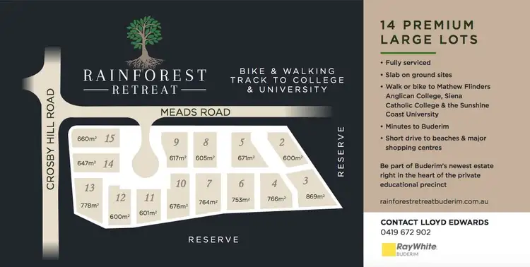 Floorplan of Homely land listing, Lot 14 "Rainforest Retreat" 1 Meads Road, Buderim QLD 4556