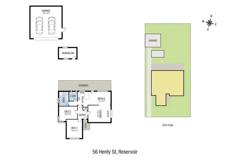 Floorplan of Homely house listing, 56 Henty Street, Reservoir VIC 3073