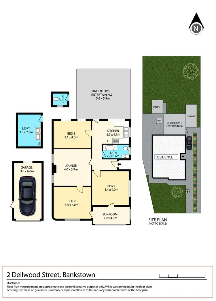 Floorplan of Homely house listing, 2 Dellwood Street, Bankstown NSW 2200