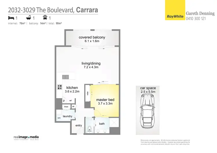 Floorplan of Homely apartment listing, 2032/3029 The Boulevard, Carrara QLD 4211