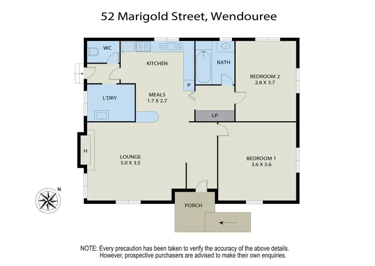 Floorplan of Homely house listing, 52 Marigold Street, Wendouree VIC 3355