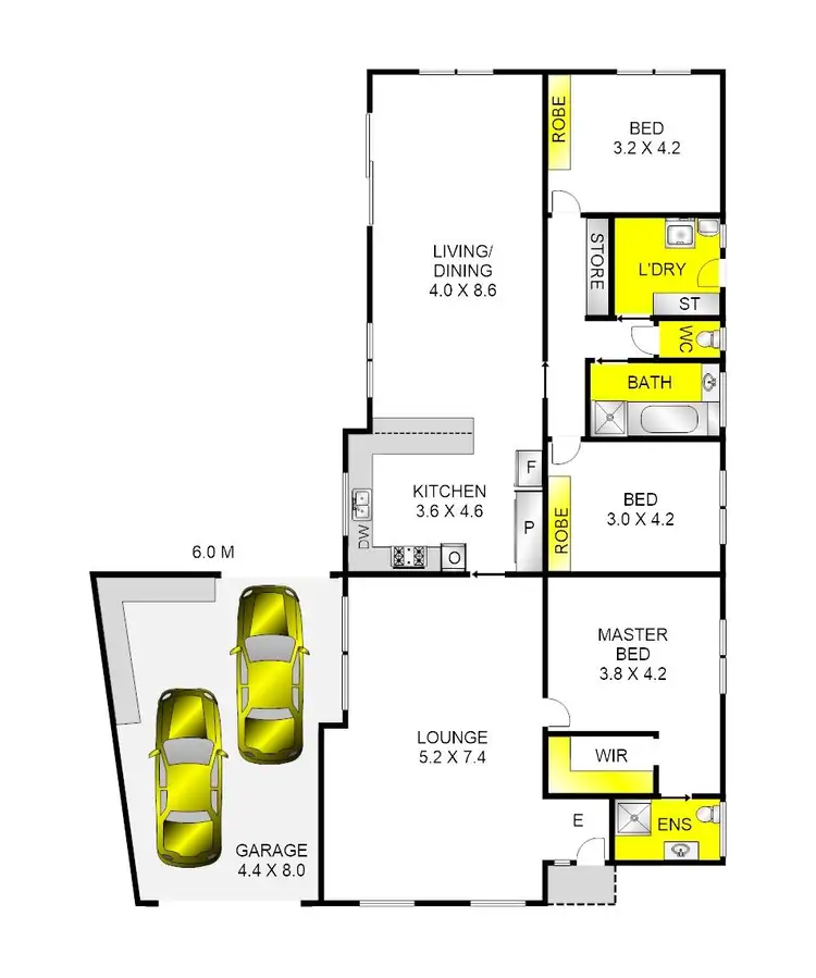 Floorplan of Homely house listing, 6 Windsor Court, Lara VIC 3212