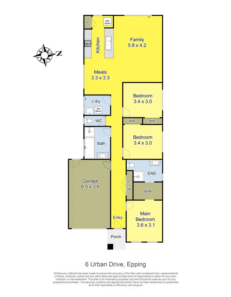 Floorplan of Homely house listing, 6 Urban Drive, Epping VIC 3076
