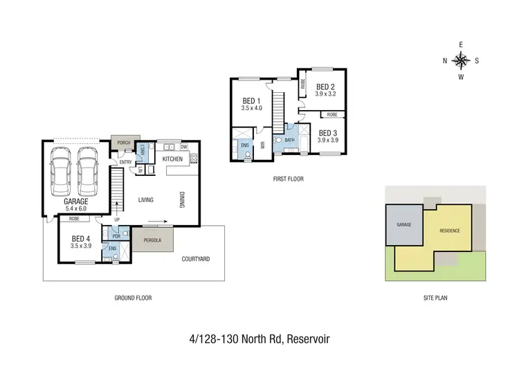Floorplan of Homely townhouse listing, 4/128-130 North Road, Reservoir VIC 3073