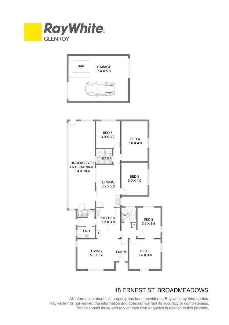 Floorplan of Homely house listing, 18 Ernest Street, Broadmeadows VIC 3047