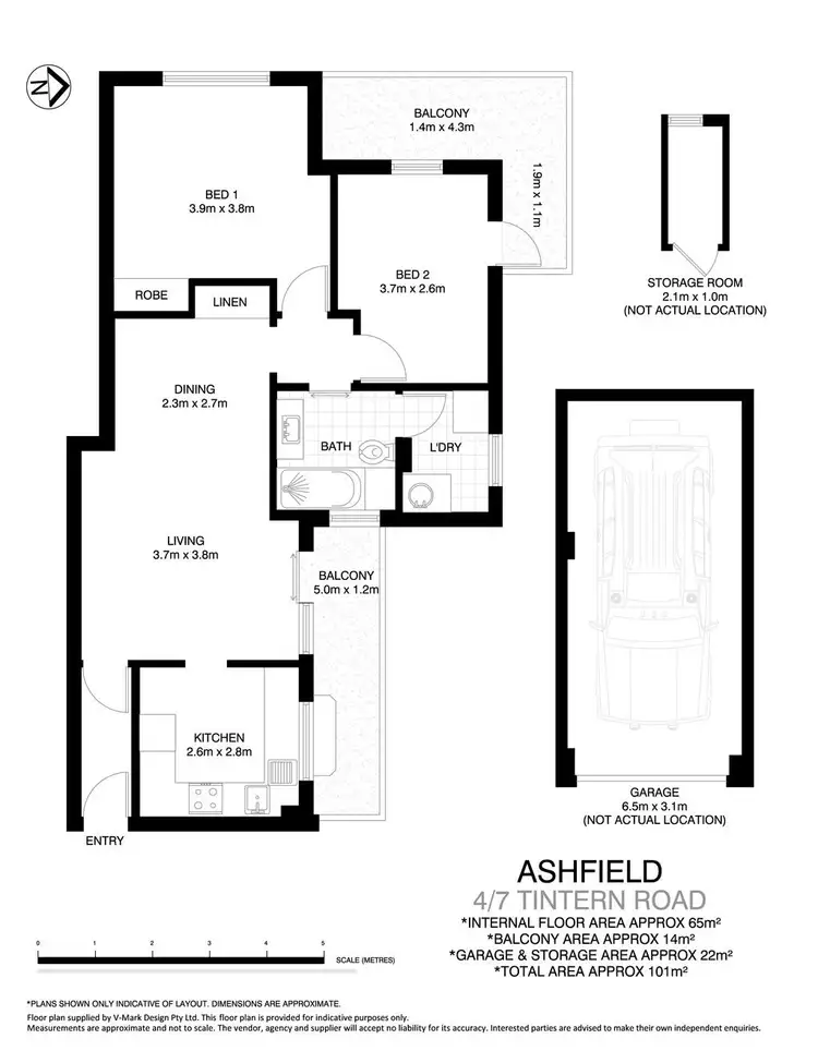 Floorplan of Homely apartment listing, 4/7 Tintern Road, Ashfield NSW 2131