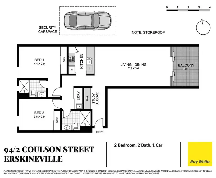 Floorplan of Homely apartment listing, 94/2 Coulson Street, Erskineville NSW 2043