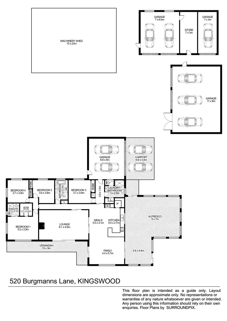 Floorplan of Homely rural property listing, "Holbrook" 520 Burgmanns Lane, Tamworth NSW 2340