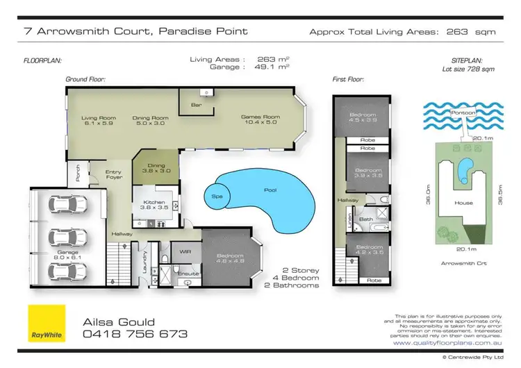 Floorplan of Homely house listing, 7 Arrowsmith Court, Paradise Point QLD 4216