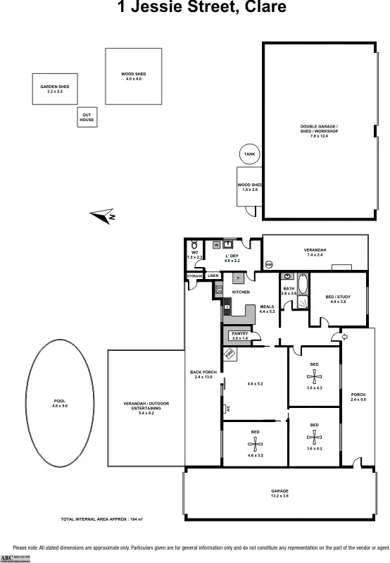 Floorplan of Homely house listing, 1 Jessie Street, Clare SA 5453