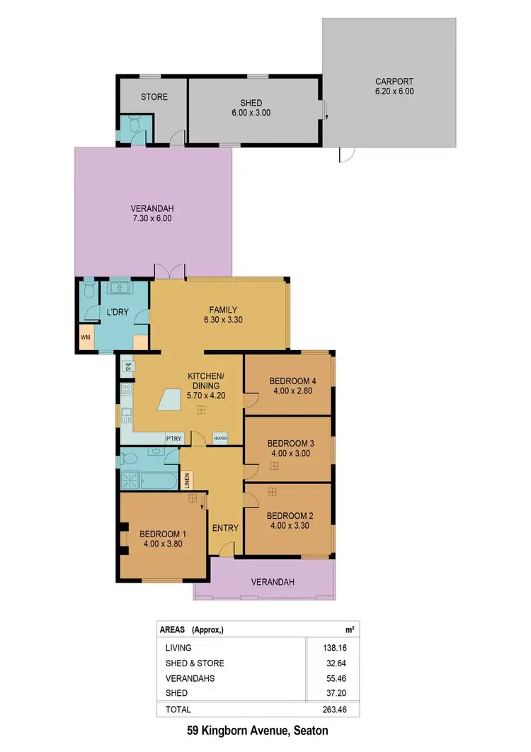 Floorplan of Homely house listing, 59 Kingborn Avenue, Seaton SA 5023